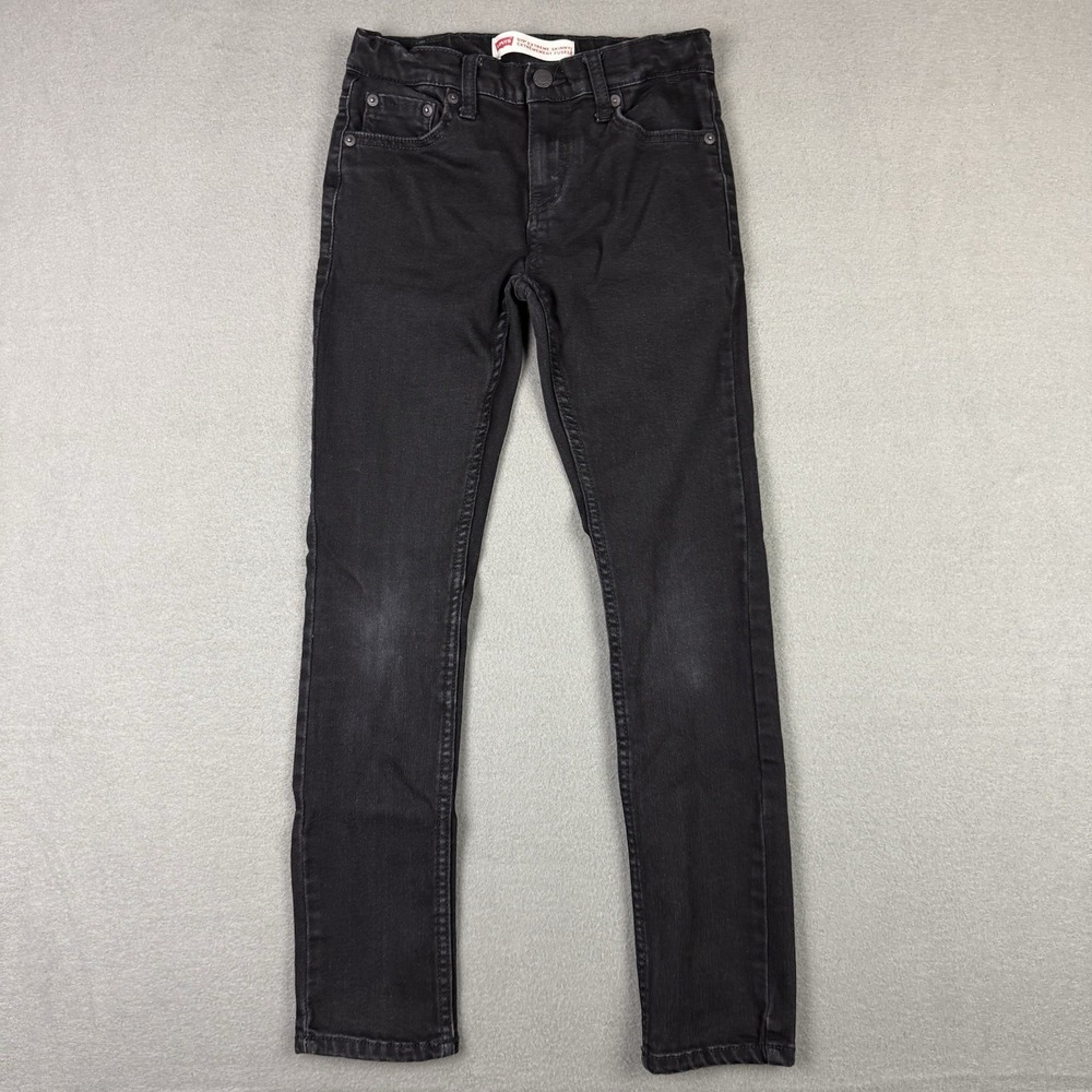 Levis Womens 519 Extreme Skinny‎ Leg Stretch Denim Black Jeans 12 Reg Fits 26x26